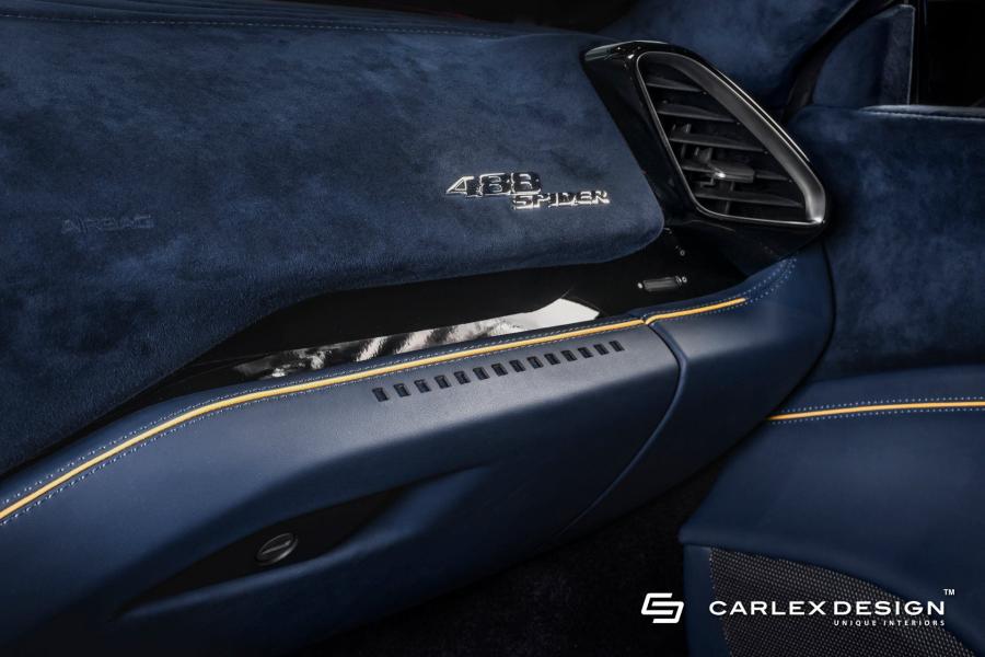 Детали интерьера Ferrari 488 Spider by Carlex Design 2018 года  (фото 10 из 20)